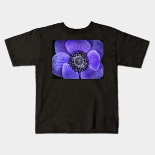 Blue Poppy Anemone Kids T-Shirt